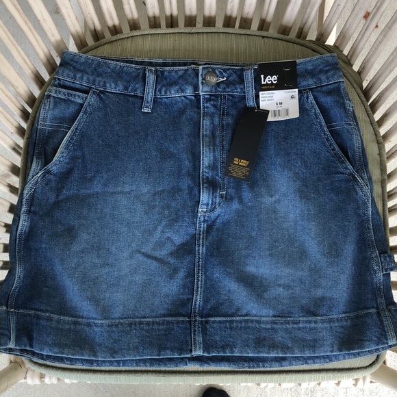 Lee Dresses & Skirts - NWT! - LEE Heritage High-Rise Denim Mini Skirt w/Stretch
